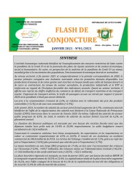 Image of FLASH DE CONJONCTURE - N°01/2021