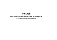 Image of SITUATION ÉCONOMIQUE ET FINANCIÈRE A FIN JUIN 2020