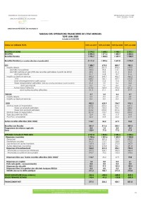 Image of TABLEAU DES OPÉRATIONS FINANCIÈRES DE L'ÉTAT – Juin 2020